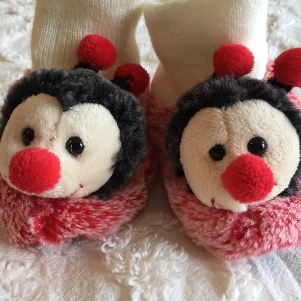  Ladybug Super Soft Baby Booties Slippers  - Picture 2 of 7